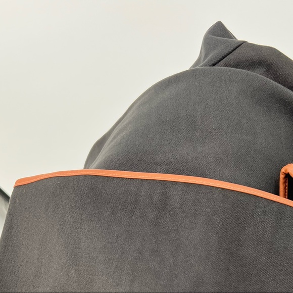 Tuckernuck Black Leather Trim Funnel Neck Piper Poncho NWT One Size - Picture 7 of 9